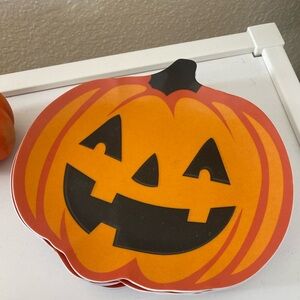 Pumpkin Appetizer Plates (Set of 6) - Halloween/Fall